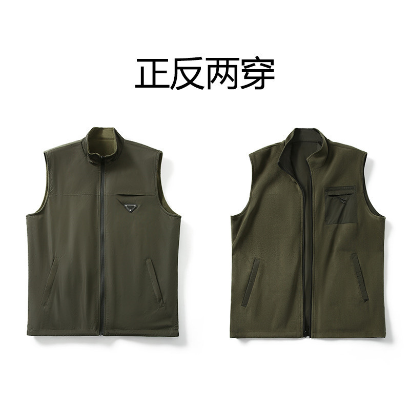 意式轻奢！双面穿！情侣款秋冬加绒保暖轻商务百搭背心马甲多口袋|undefined