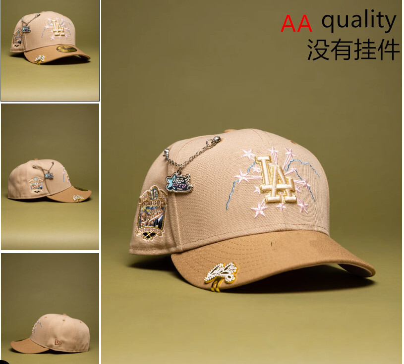 Comercio exterior transfronterizo al por mayor 2026 AA gorra de boca de pato bordado tridimensional ajustable gorra de hip-hop Yankees Dodgers