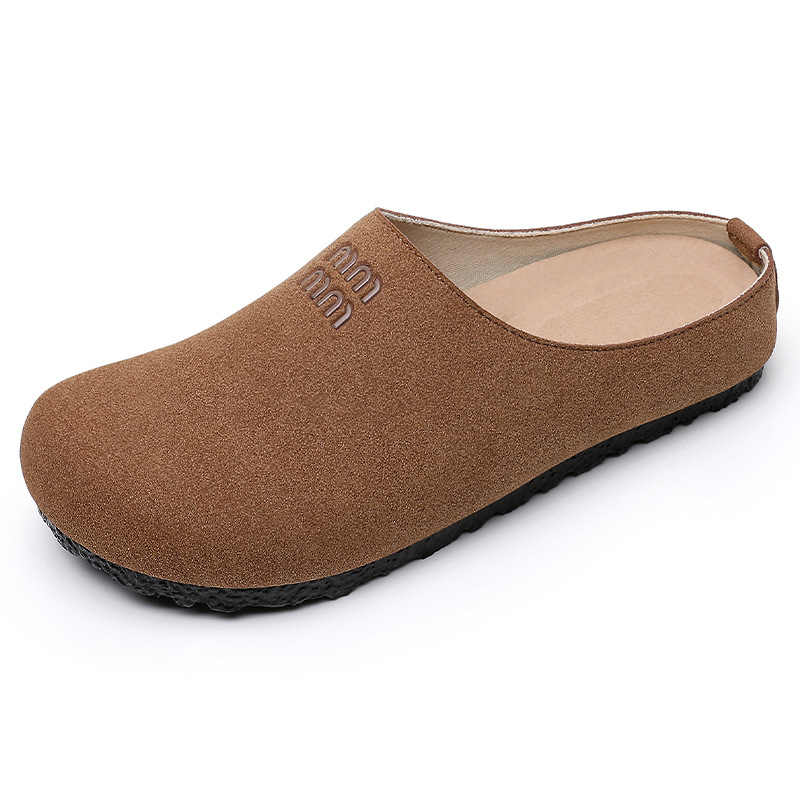 Pantuflas Baotou mujeres verano nueva tendencia de la moda transpirable suela suave sin pies cansados zapatos de mujer casuales de un pie media pantuflas