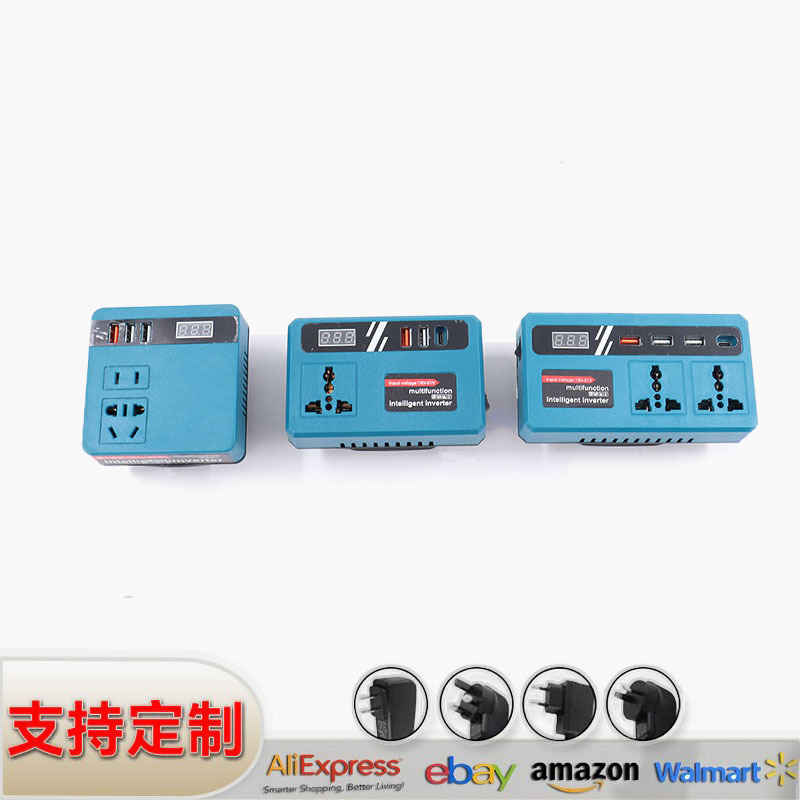 Lithium Battery Inverter Power Bank Mobile Power Supply 18V-21V to 220V Smart Transformer/Usb Port Dc5V