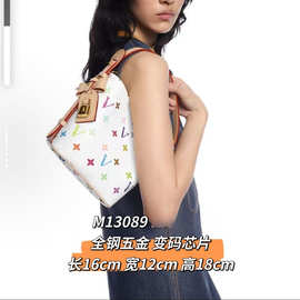 跨境包白三彩老花手提包水桶包斜挎包女包M13089 allin