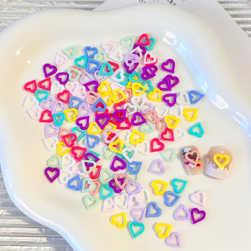 Internet Celebrant Mixed Nail Accessories Dopamine Color Hollow Love Color Heart Nail Accessories Mobile Phone Shell Accessories Internet Celebrant Mixed Nail Accessories Dopamine Color Hollow Love Color Heart Nail Accessories Mobile Phone Shell Accessories