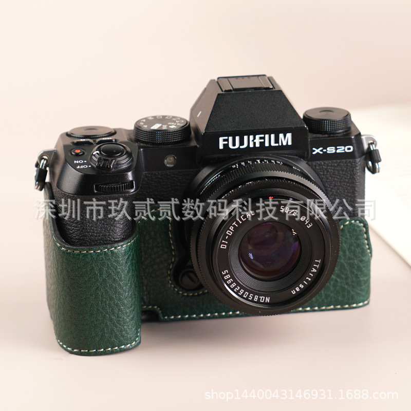 (2개) 후지 마이크로 단일 카메라 XS10 | XS20 하프 세트 베이스 XS20 카메라 가방 가죽 커버 보호 커버에 적합