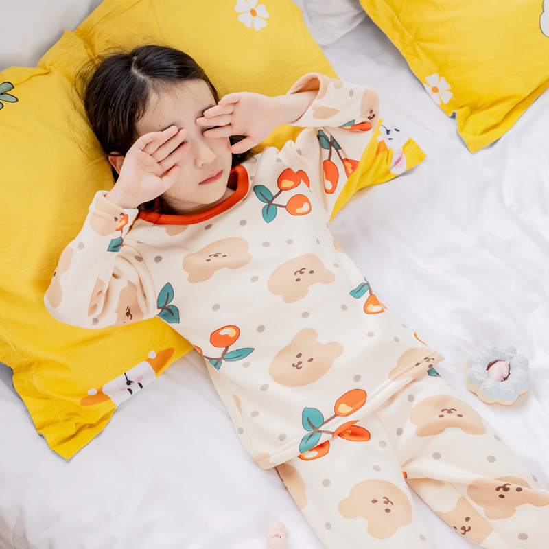 어린이 열 속옷 아동복 기모 세트 소녀 겨울 옷베이스 소년 가을 옷 바지 어린이 홈 옷