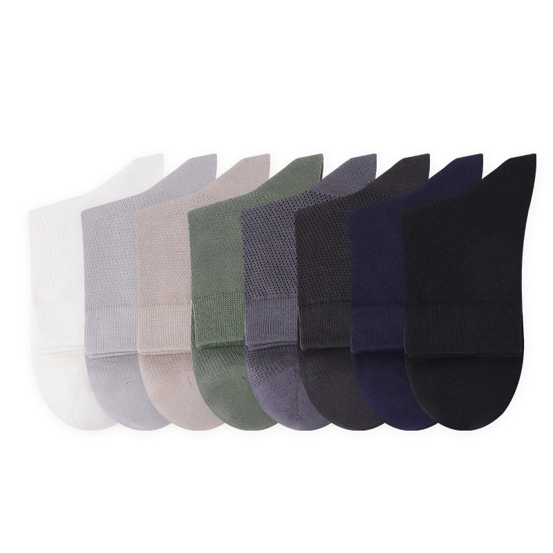 (Wholesale), cotton summer thin knee socks, absorbs sweat and smell, mid-length