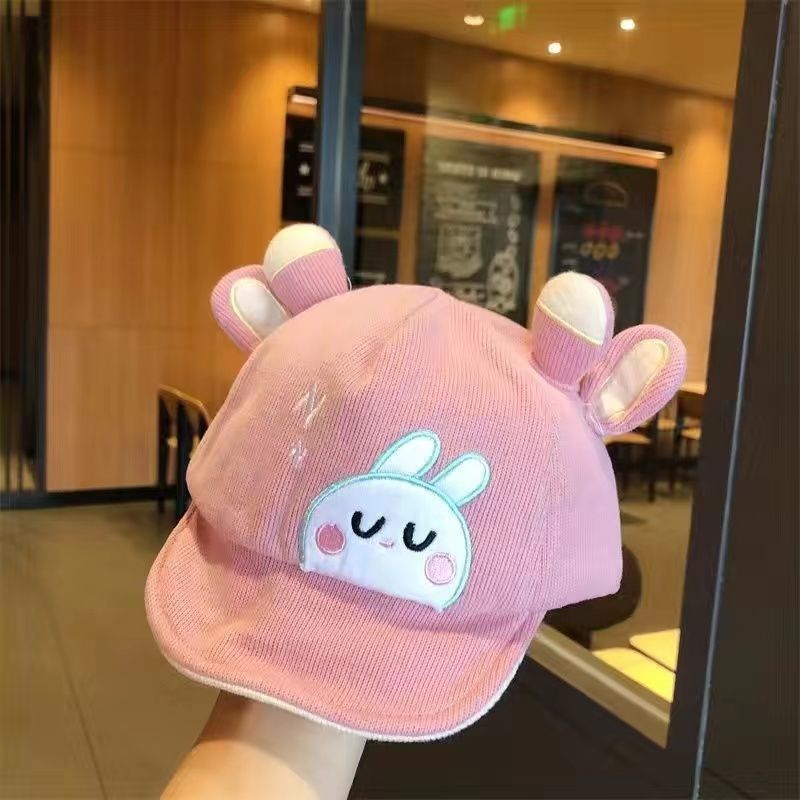 ベビー帽子春と秋の新しいスタイルかわいい超かわいい柔らかいつばのひさしキャップ男の子と女の子新生児野球帽トレンディ|undefined