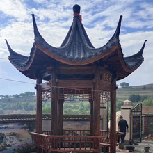 凉亭户外庭院亭子防腐木院子别墅花园室外实木农村碳化工艺遮阳