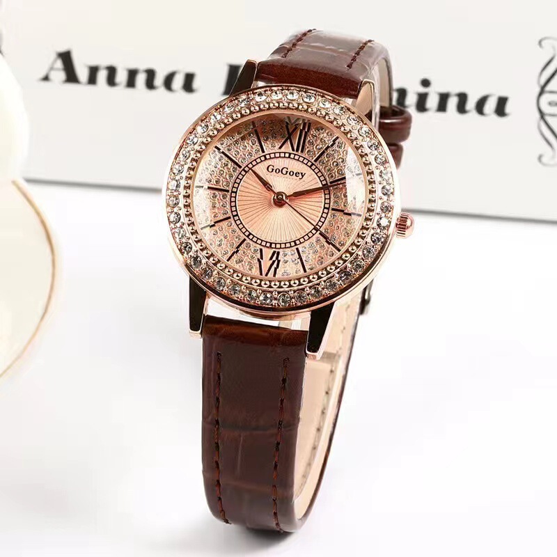New style new starry Diamond women's watch women's belt fashion ins style student temperament quartz watch