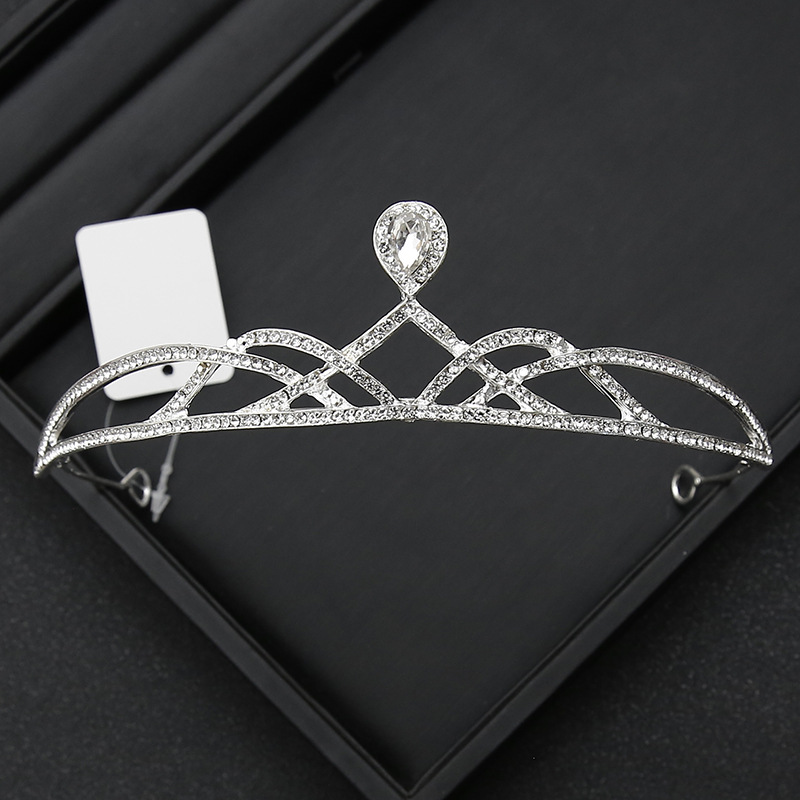 Corona Tocado Bridal Rhinestone Corona Vestido de ceremonia de boda Regalo para adultos de 18 años Cumpleaños Princesa Accesorios para el cabello Niños