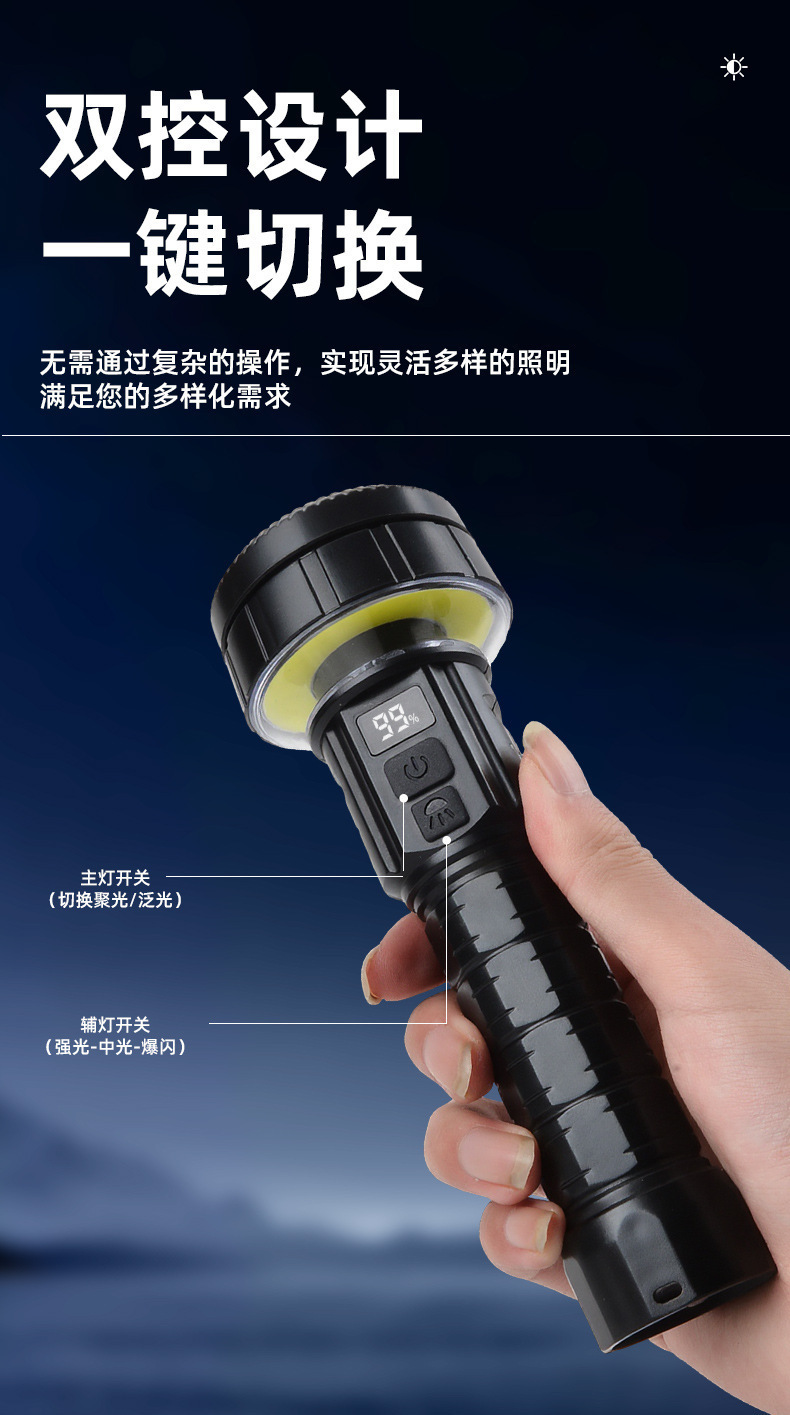 New Product Multi-Functional Outdoor Camping Flashlight, Outdoor Portable Folding Tent Camping Light, Supplementary Light, Portable