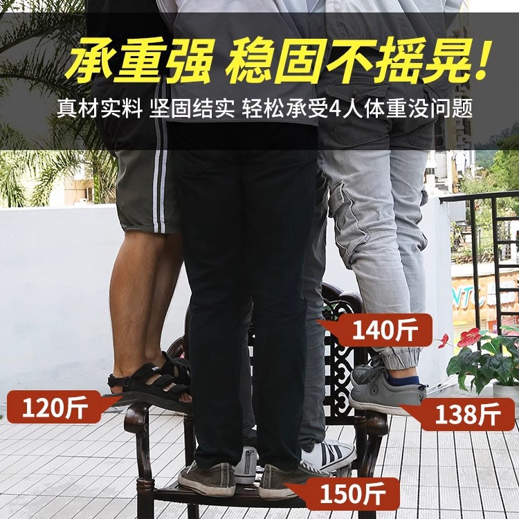 Mesa y silla al aire libre combinación de aluminio fundido patio jardín al aire libre impermeable y protector solar hierro forjado al aire libre mesa y silla de ocio conjunto