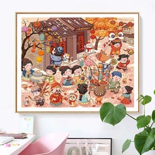 瑞蛇贺岁新品十字绣2025新款客厅高级小件玄关卧室年轻人手工刺绣