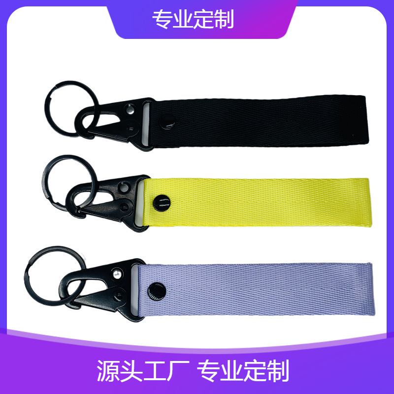 Eagle Beak Buckle Lanyard Customized Sports Fashion Motorcycle Nylon Webbing Key Chain Rope Short Lanyard Wrist Strap Customized