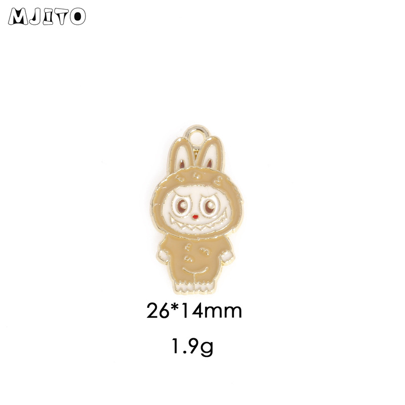 卡通拉布布LABUBU吊坠DIY手机链材料饰品配件跨境钥匙扣合金挂件|undefined