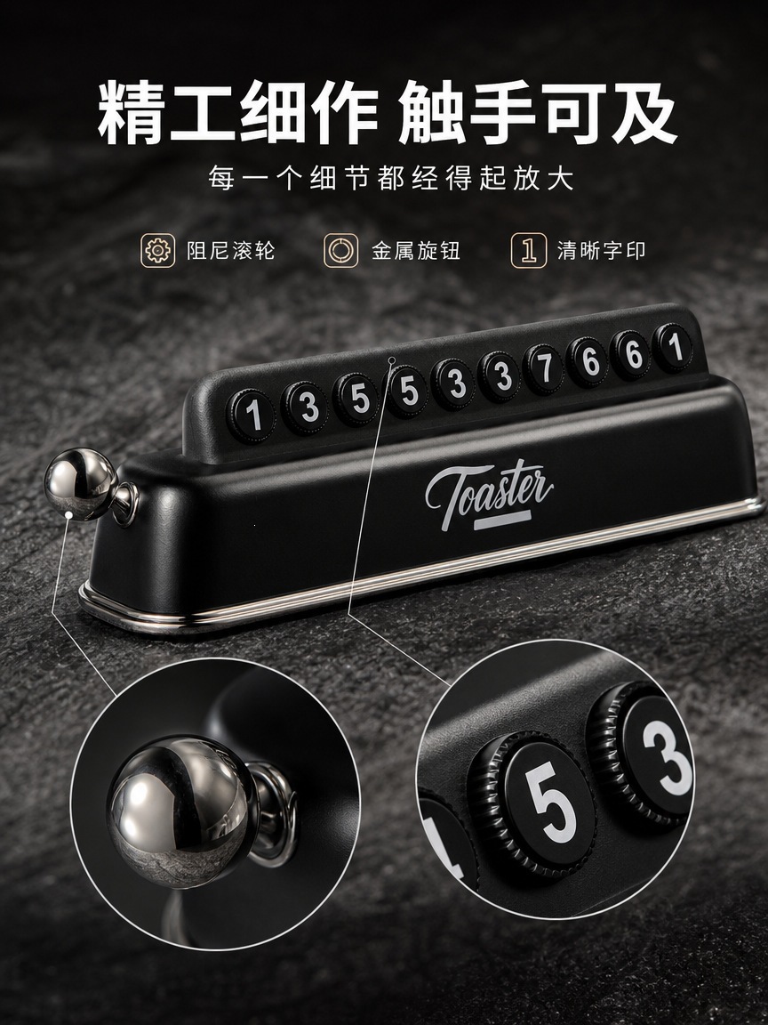 Cross-border car temporary parking number plate, car relocation phone number plate, creative car parking number plate decoration