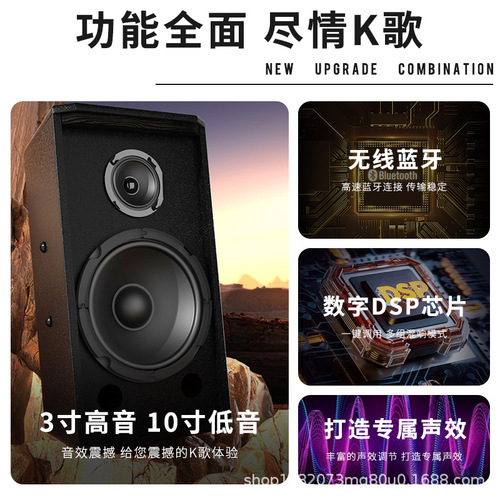 Home KTV audio set complete set of home living room amplifier karaoke machine professional karaoke machine karaoke speaker equipment