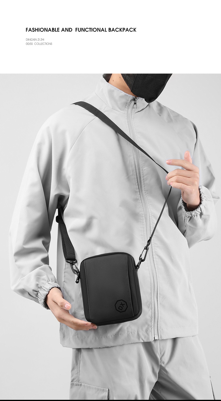 Men's crossbody bag with a high-end feel, small men's bag, travel bag, backpack, double-shoulder bag, multi-purpose men's crossbody bag undefined