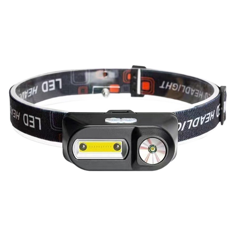 Faro de inducción de luz fuerte recargable montado en la cabeza súper brillante de largo alcance hogar lámpara de pesca al aire libre lámpara de minero linterna impermeable