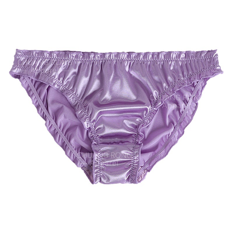 Transfronterizo exclusivo más ropa interior de mujer europea y americana sexy entrepierna de secado rápido transpirable cómodo algodón entrepierna súper elástico pantalones de satén