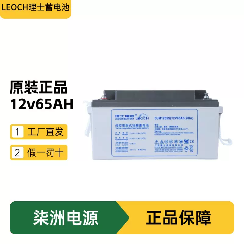 LEOCH理士蓄电池DJM1265S 太阳能发电 12v65AH UPS/EPS不间断电源