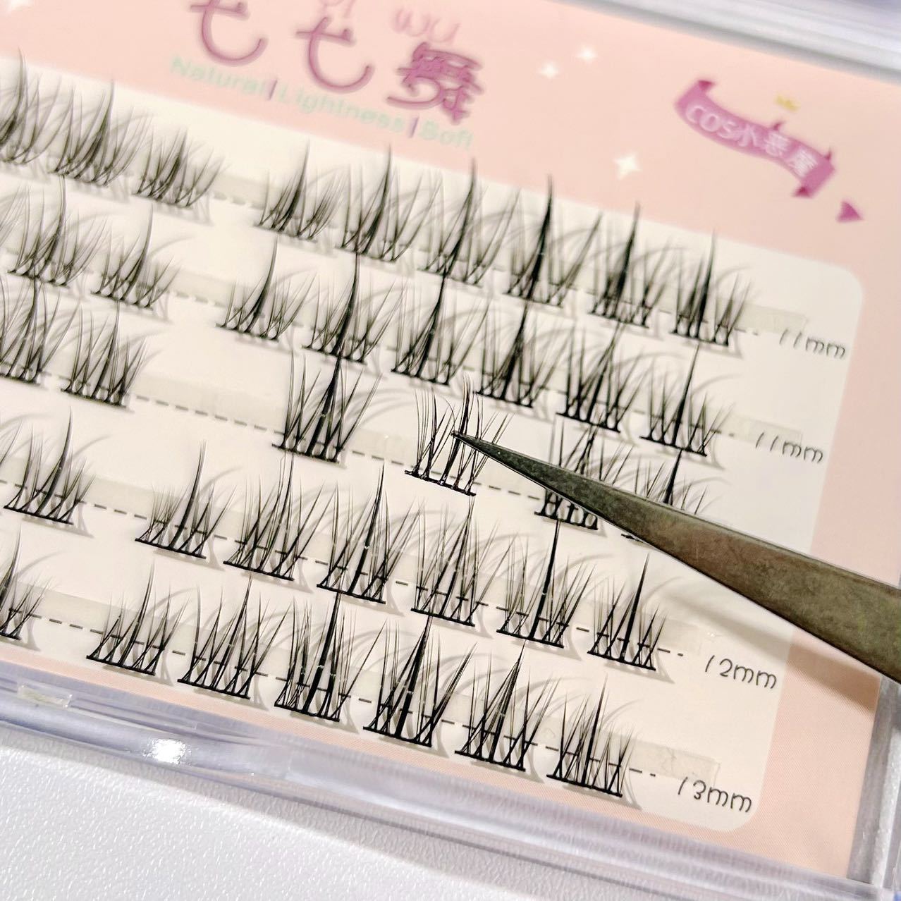 Yiyi Dance Lazy Sunflower Pestañas postizas Libro de pestañas de gran capacidad Tallo superfino Fairy cómico autoinjerto segmentado