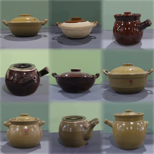 Traditional Chinese Medicine Clay Pot for Decocting Herbal Medicine, Household Clay Pot for Porridge and Soup, High-Temperature Resistant