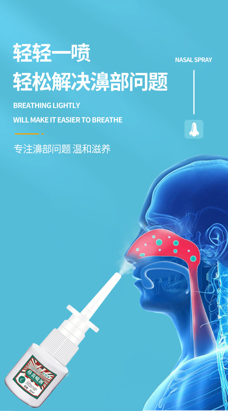 Children Nasal Spray with Xanthium Cang Er Zi Herbal Nasal Mist for Adults and Kids specifications