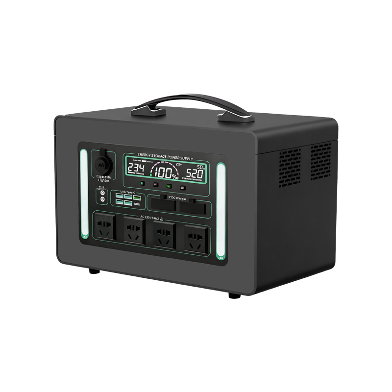 Fuente de alimentación de almacenamiento de energía móvil al aire libre de gran tamaño 1200W / 1.2 grados eléctricos para RV picnic fuente de alimentación de batería