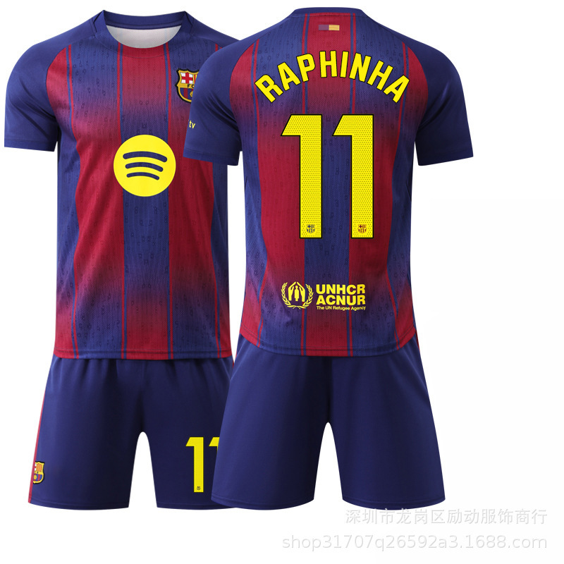 2526 新しい No. 10 アマール ジャージ バルセロナ ホーム イエロー ラ・リーガ バージョン サッカー ユニフォーム ラッシュフォード セット|undefined