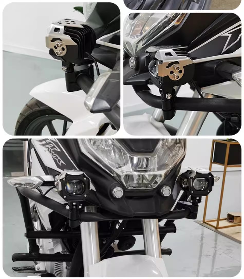 Motorcycle modified spotlight bracket electric car guard bar multifunctional aluminum alloy universal adjustable pipe clamp fixed lamp holder