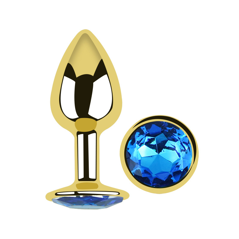 Traje de oro de acero inoxidable corte trasero pequeño anal plug back corte embolia Comercio exterior suministros para adultos productos del sexo