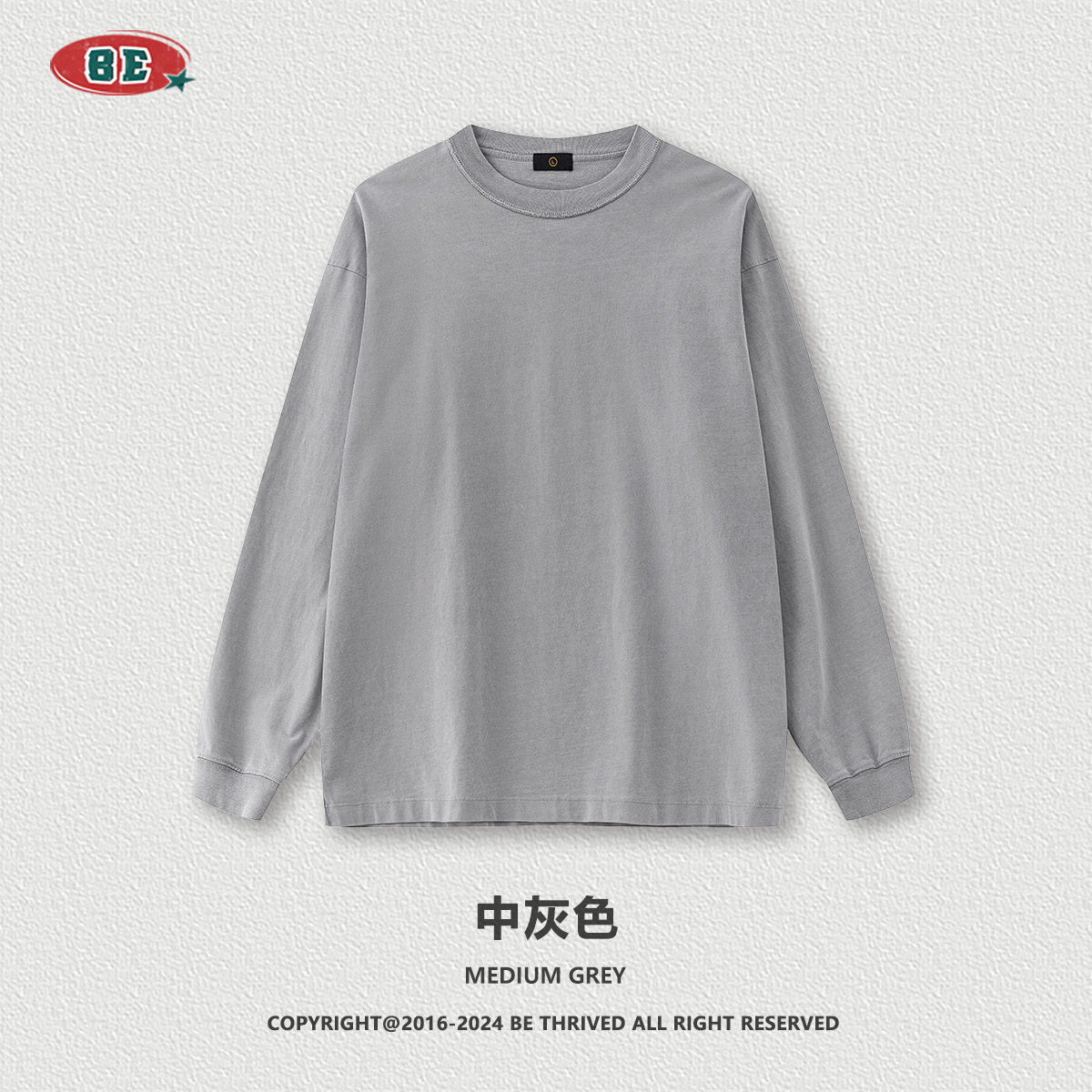 Be customizado| 2025 otoño de alta calle retro coche retrógrado gran tamaño hombre cuello redondo suelto lavado camiseta de manga larga hombre image 8