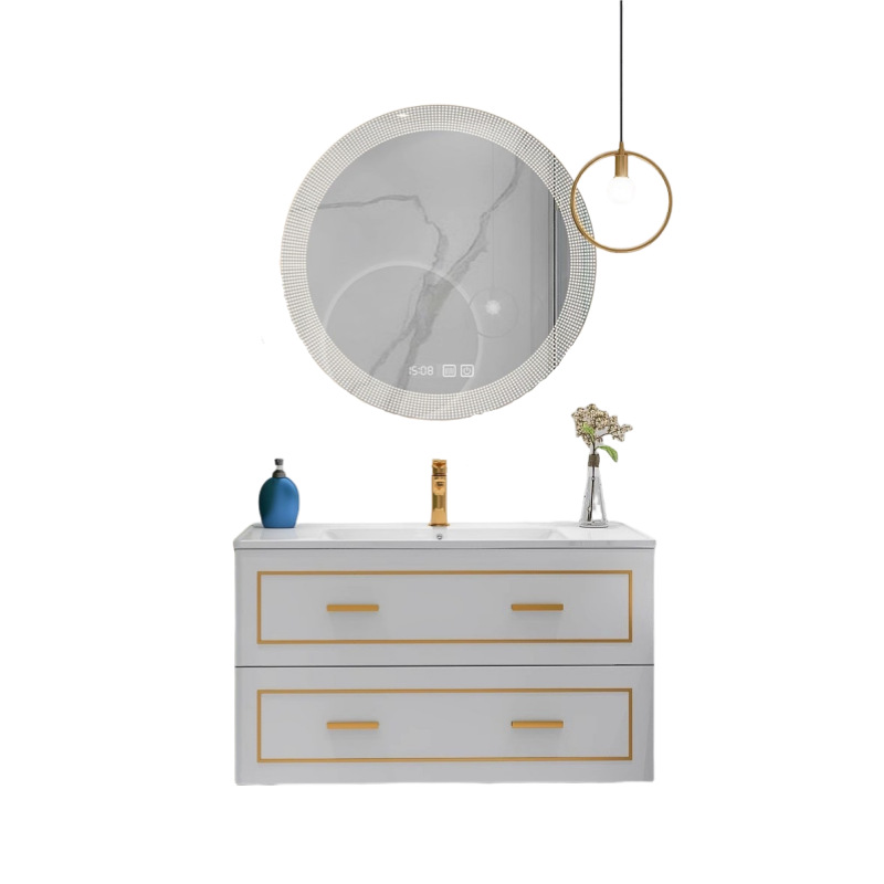 Barbería comercial, salón de belleza, espejo inteligente, espejo de baño doméstico, espejo de inodoro, espejo de baño redondo colgado en la pared