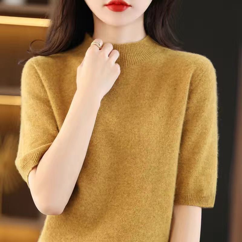 秋冬の新型の中襟のセーターの女性のプルオーバーのニットの中は長袖を掛けます。|undefined