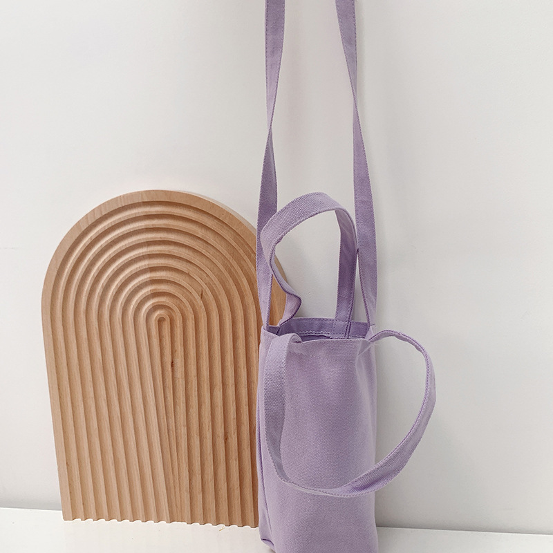 Portátil portátil crossbody bolsa de taza de agua bolsa de café cubierta de taza de vidrio de aislamiento térmico de mano cubierta de la taza de lona