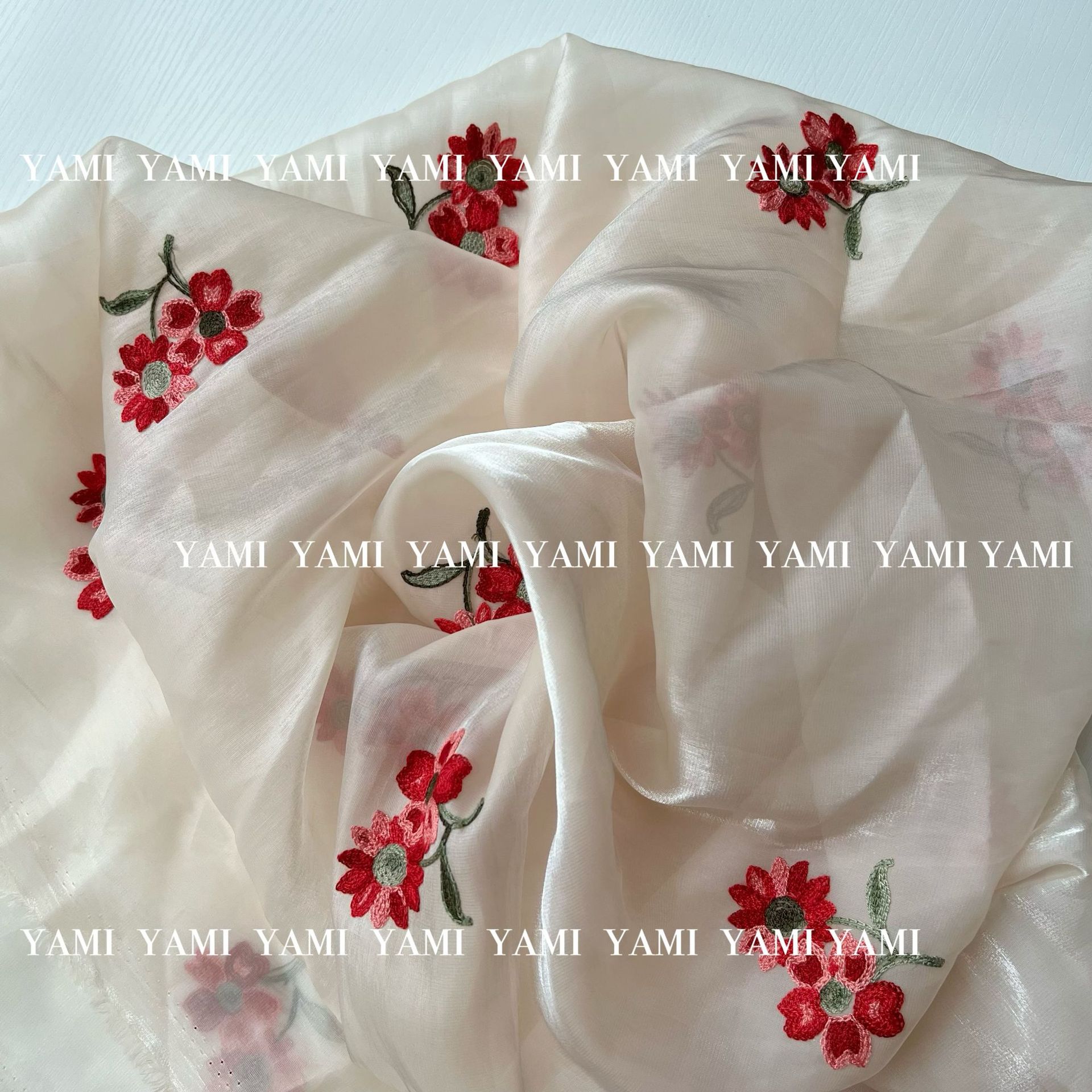 Directo de fábrica sedoso brillante forjado organza superficie bordado tela Lolita Hanfu ropa para niños tela de Mantel