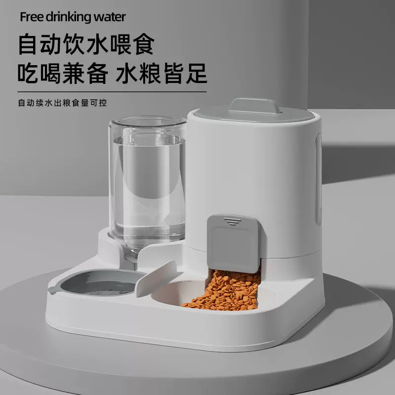 猫咪喂食饮水器猫碗水粮一体猫碗饮水二合一大容量防打翻狗碗狗盆