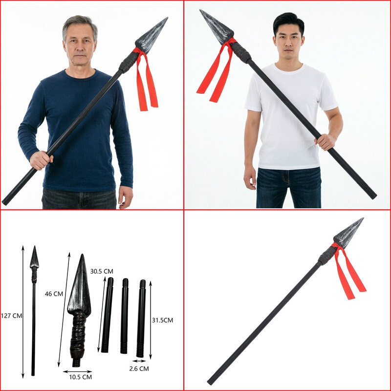 Red-tipped spear is an adult performance prop, a plastic red-tipped spear for martial arts training, a long spear head, a weapon for dance performances Red-tipped spear is an adult performance prop, a plastic red-tipped spear for martial arts training, a long spear head, a weapon for dance performances