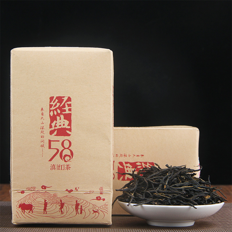 Wholesale 2026 Yunnan Black Tea, Yunnan Fengqing Black Tea, Fengqing Classic 58 Tea Leaves, 180g Boxed