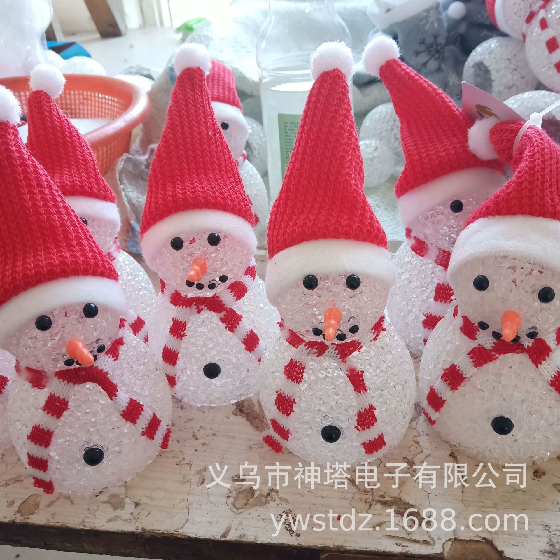 Светящийся Снеговик-ночник красочные Меняющие цвет частицы EVA большой № 5 Снеговик Рождественский производитель 20 см