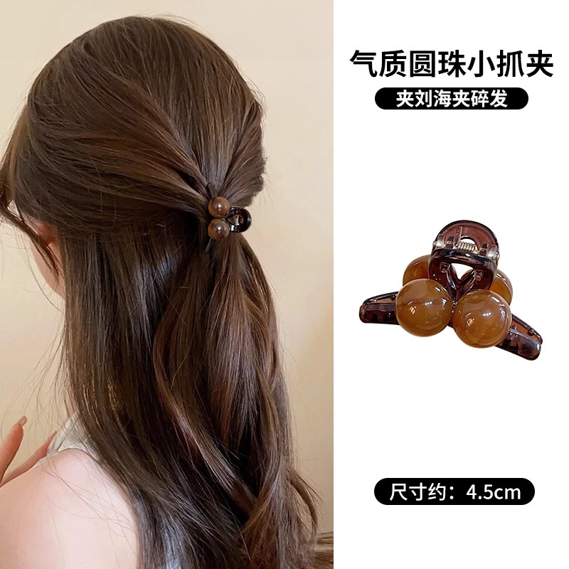 夏季珍珠抓夹女2025新款高端小巧精致半扎发发夹前额侧边边夹发饰|undefined