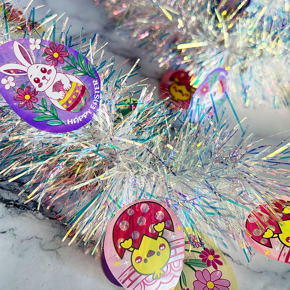 Suministros de fiesta de Amazon Pascua transfronteriza nuevos productos de color 6 de junio decoración espuma conejo tira de lana