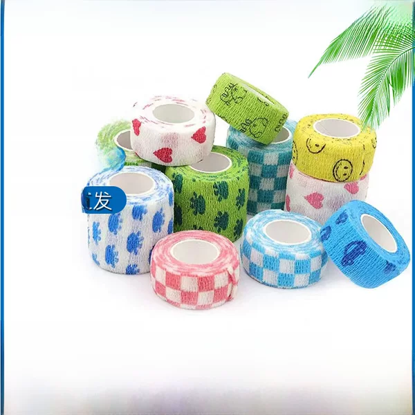 Factory spot paw series pet Sports self-adhesive bandage hair protection bandage tattoo bandage breathable easy to tear