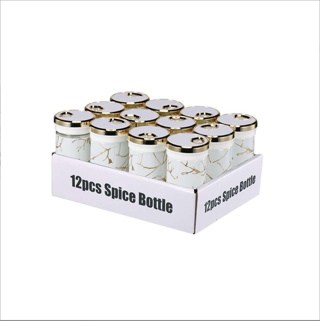 sellado a prueba de humedad peppermint condimento tanque condimento tanque condimento de vidrio de cocina caja de condimento doméstica set