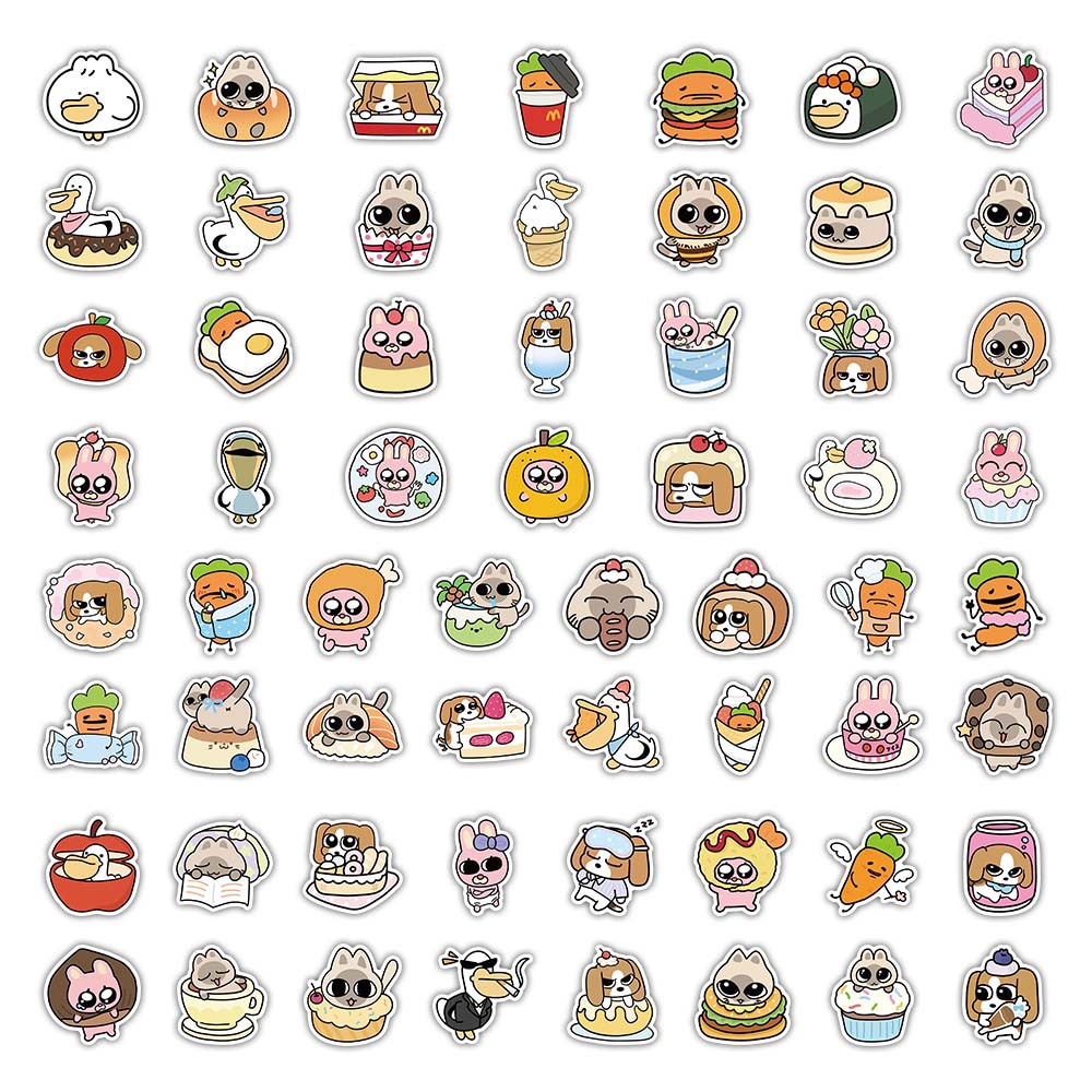 120 nuevos lindos perros de dibujos animados niños como papelería caja de taza de agua de computadora portátil pegatinas decorativas
