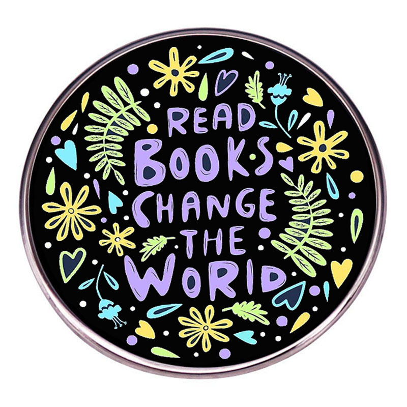 La lectura puede cambiar el mundo broche de inspiración Inglés eslogan entusiastas la lectura pin accesorios insignia aleación metal