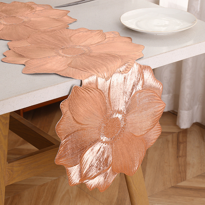 Sunflower almohadilla impermeable a prueba de agua a prueba de aceite de alto valor facial almohadilla de aislamiento térmico de pvc insins viento europeo y americano simple bandera de mesa a prueba de acero al por mayor