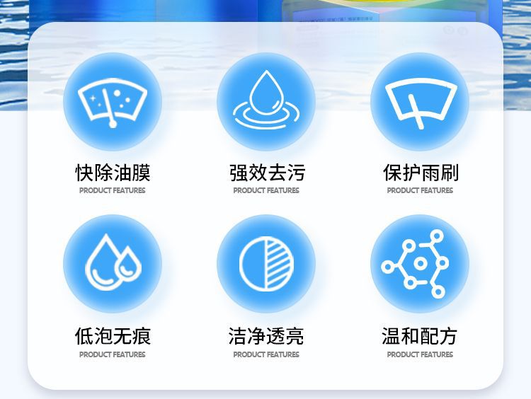 Genuine Rongli Crystal-Coated Glass Water Car Wiper Fluid, Stain Removal Coating, Winter Anti-Freeze at Minus 40 Degrees