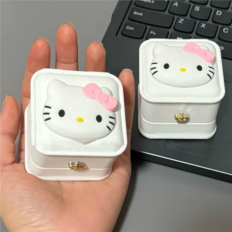 Кольцо-ящик с котиком для признания предложения девушке, ювелирная коробка на день рождения, пара колец для девушек