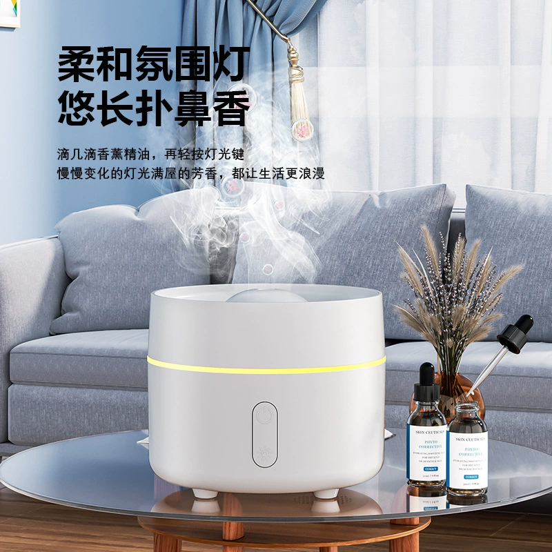 Настольный увлажнитель воздуха с функцией ароматерапии, большой объем распыления, USB, мини-диффузор с эффектом пламени для дома и офиса